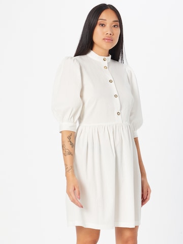 Closet London - Vestido camisero en blanco: frente