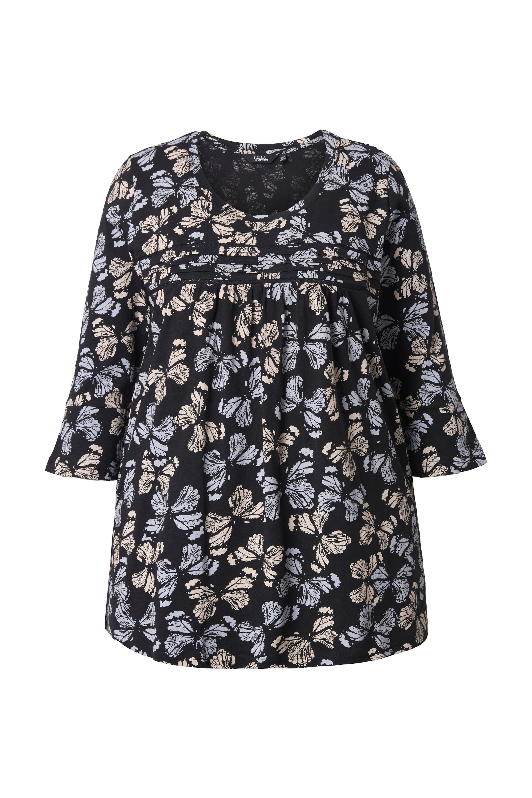 Ulla Popken Shirt in Zwart: voorkant