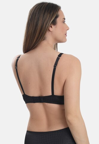 sassa T-shirt Bra 'PURE ANIMAL' in Black