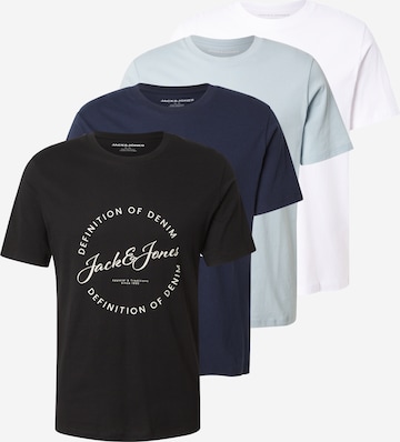 JACK & JONES Majica 'JJGRAYSON' | modra barva: sprednja stran