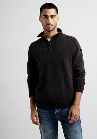 Street One MEN Pullover in Schwarz: Vorderseite