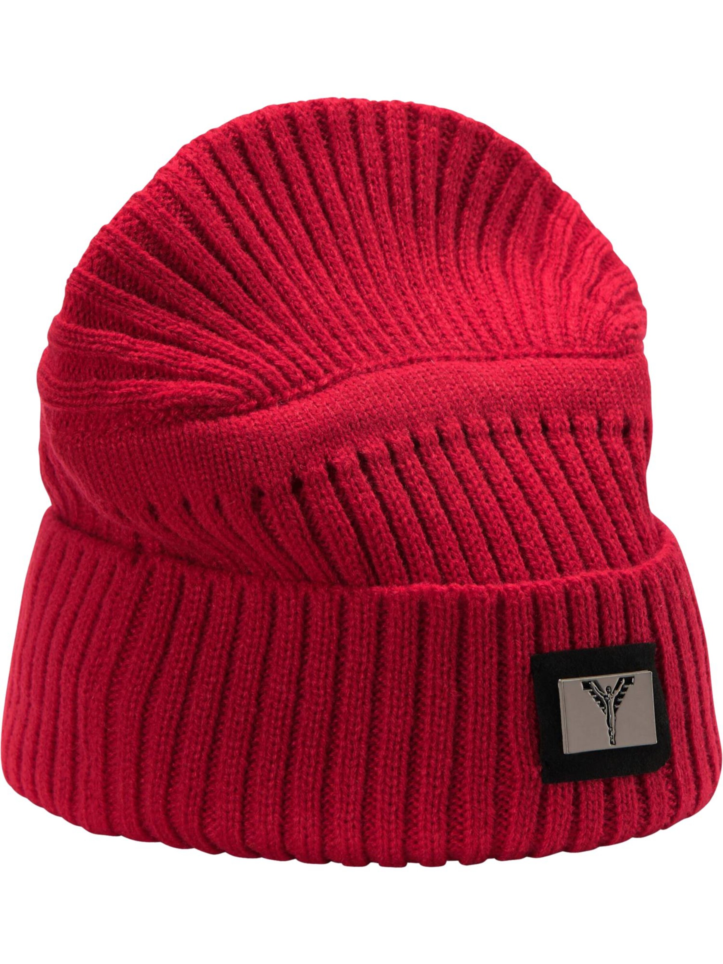 Carlo Colucci Beanie ' Caenaro ' in Red: front
