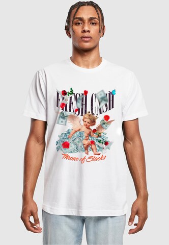 T-Shirt 'Fresh Cash' Mister Tee en blanc : devant