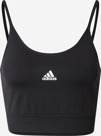 ADIDAS SPORTSWEAR Bralette Sports bra 'Aero Seamless ' in Black: front