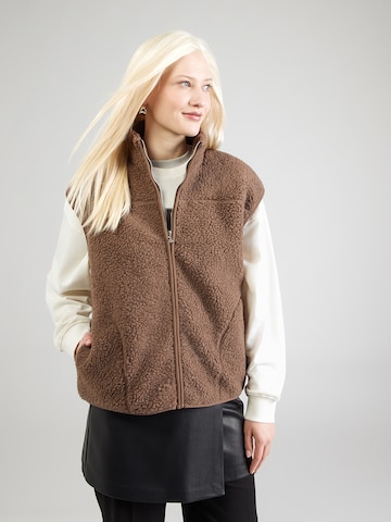 Vestă 'PCSADIA' de la PIECES pe maro: față