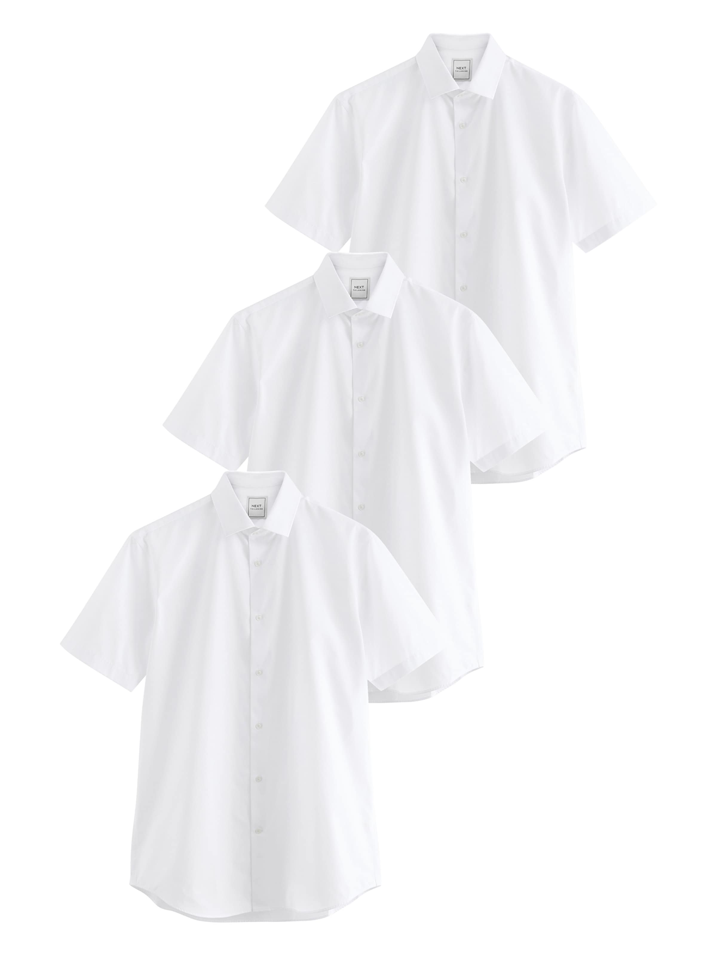 Regular fit Cămașă 'Easy Care' de la Next pe alb: față