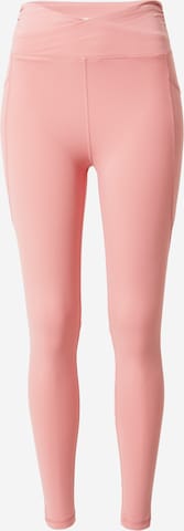 DKNY Performance Skinny Workout Pants in Pink: front