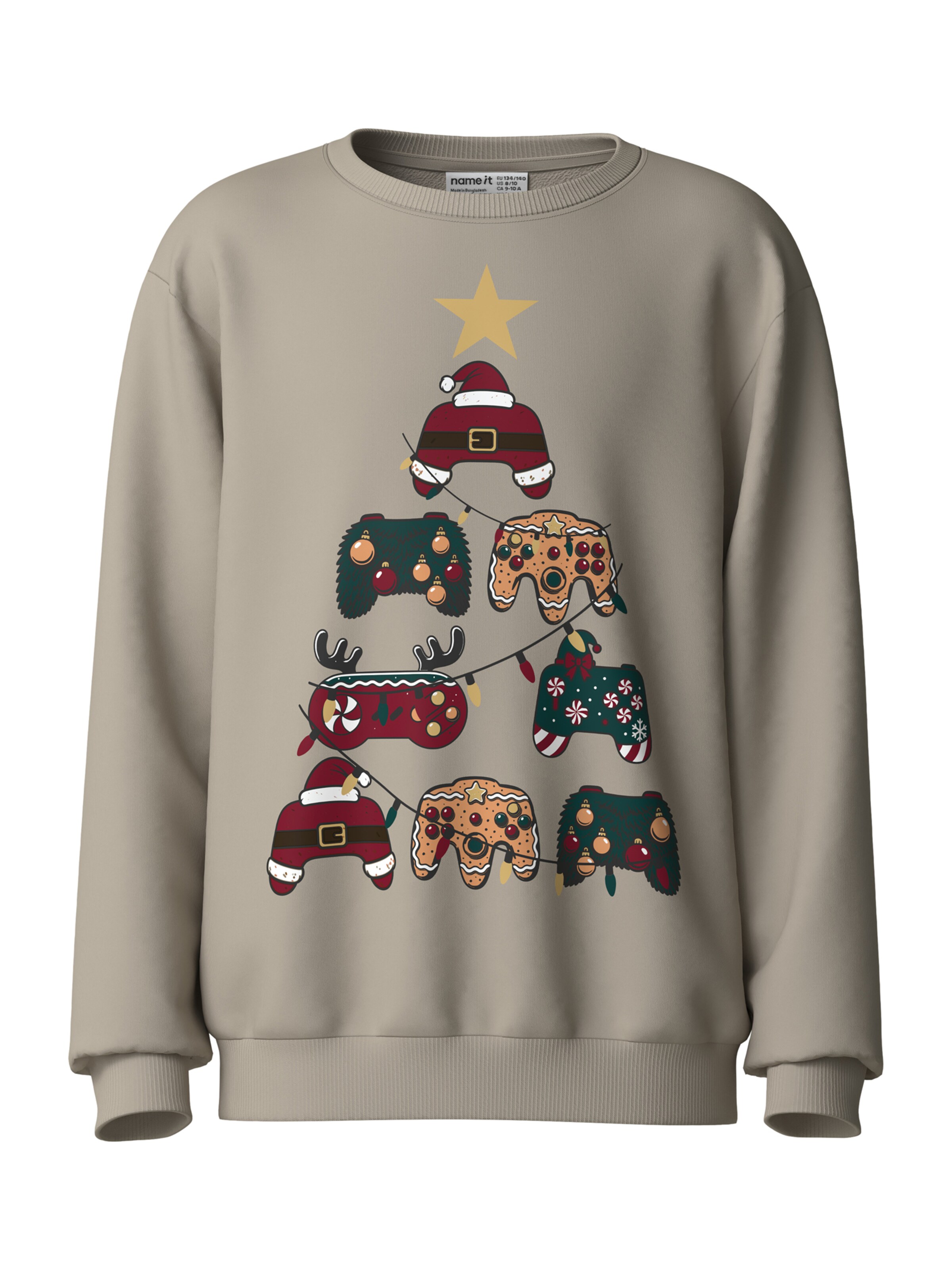NAME IT Sweatshirt 'NKMVOLUF' in Beige: front