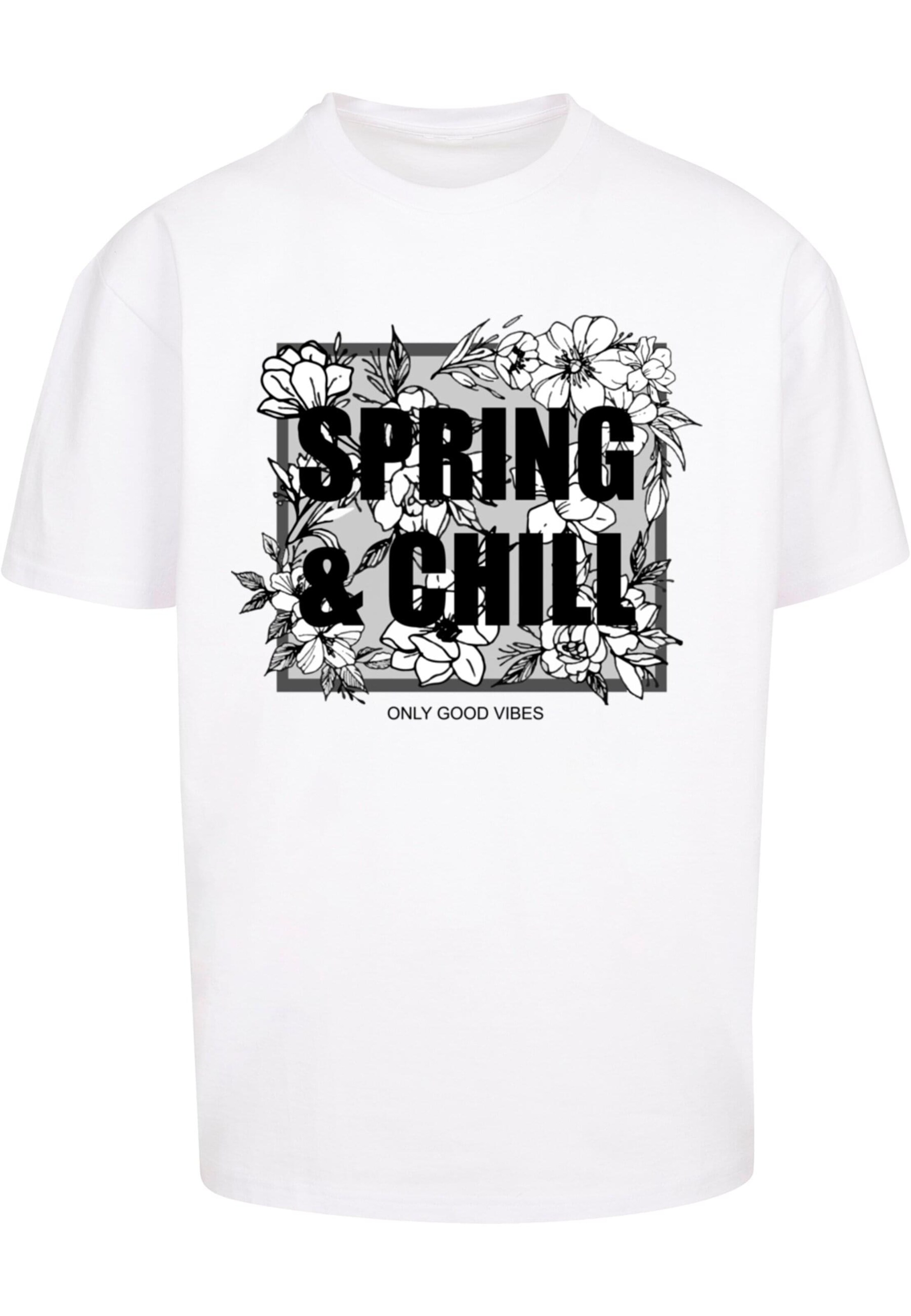 Merchcode Shirt 'Spring And Chill' in Wit: voorkant