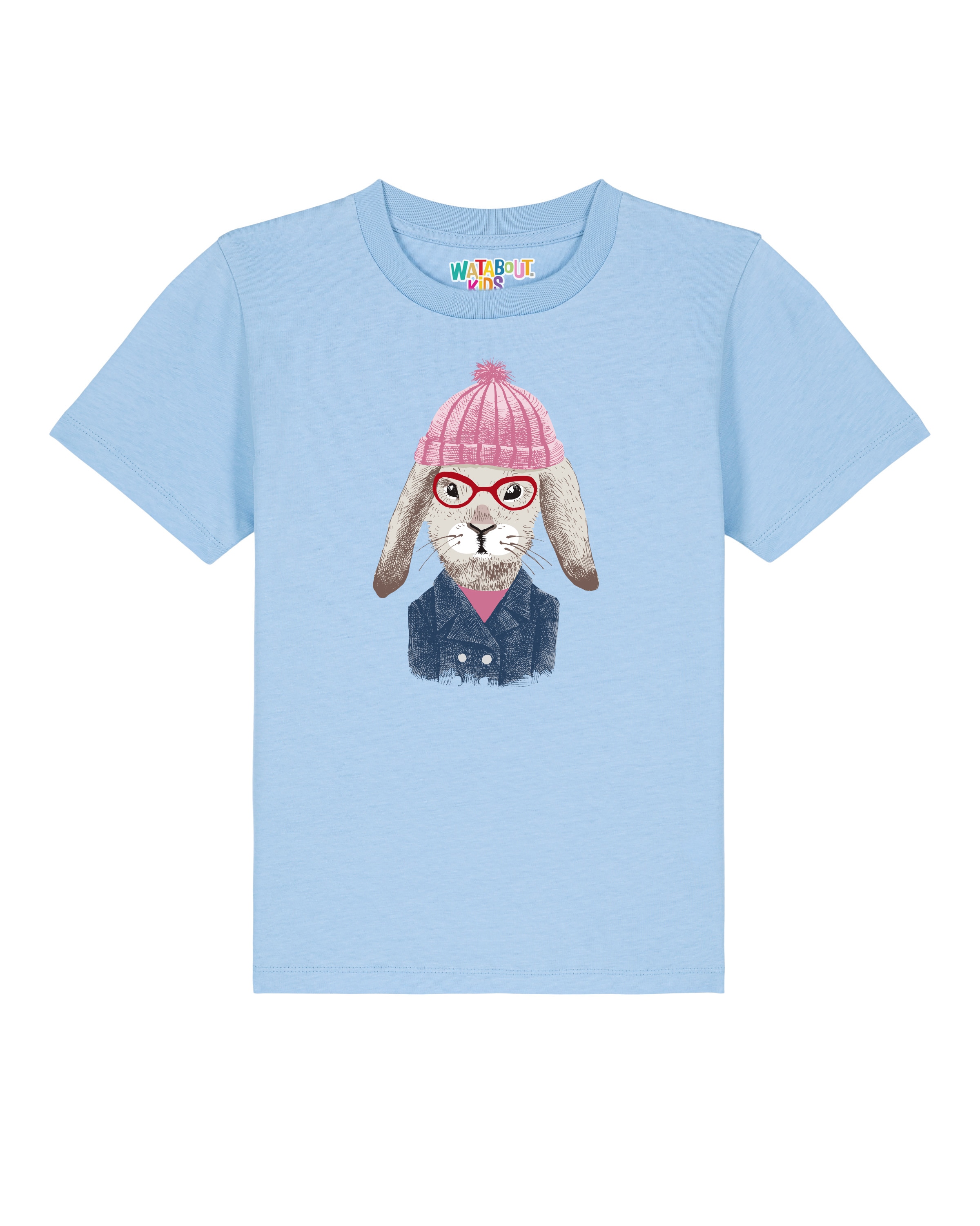 watabout.kids Shirt 'Hase' in Blue: front