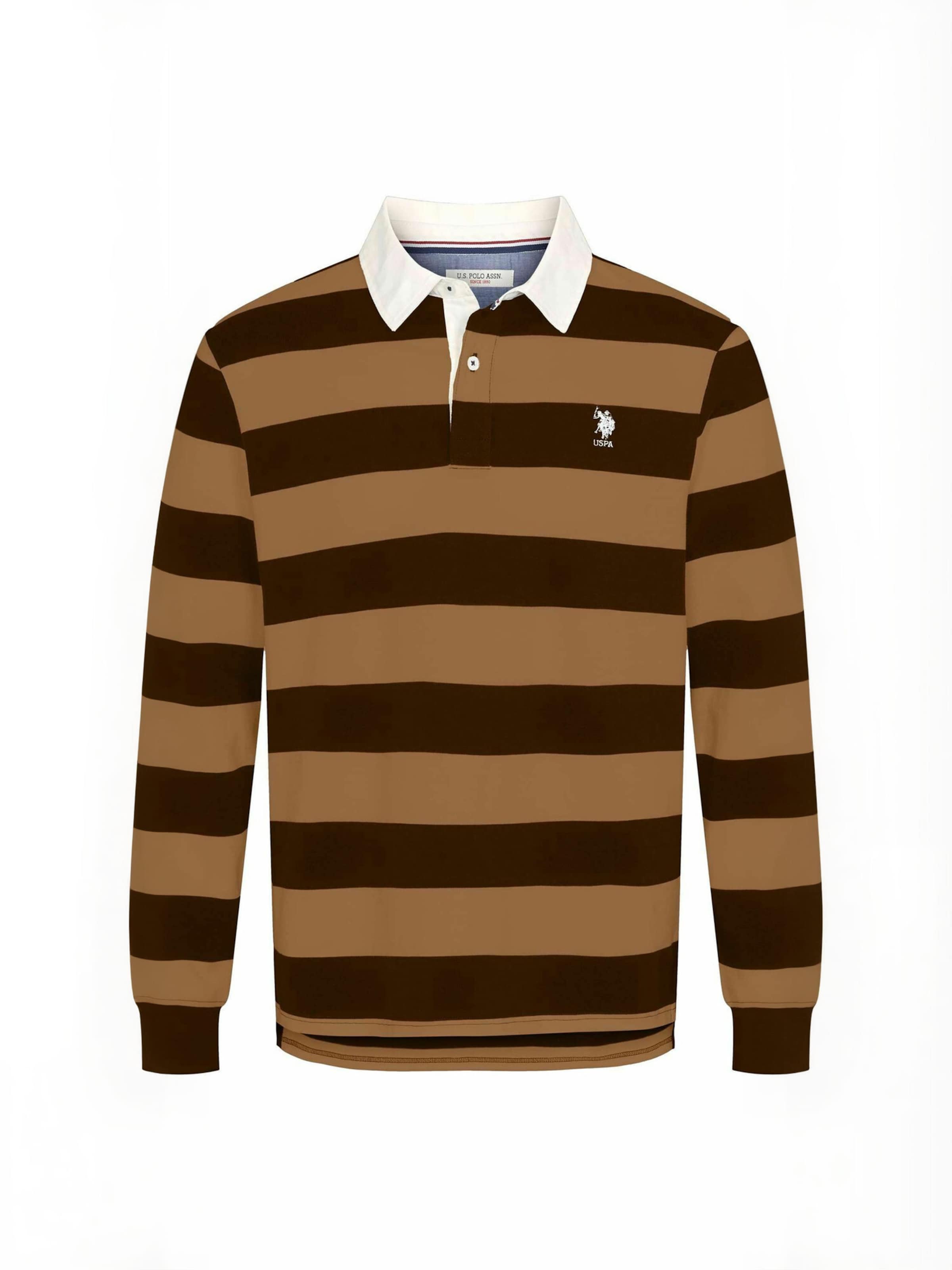 U.S. POLO ASSN. Regular fit Button Up Shirt ' UMTarik ' in Brown: front