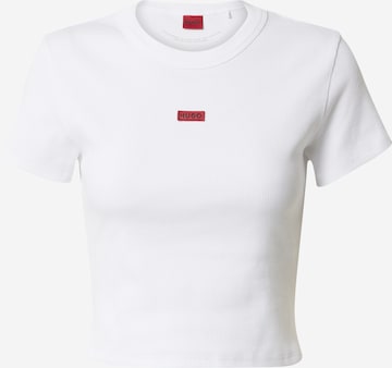HUGO Tričko 'Deluisa' – bílá: přední strana