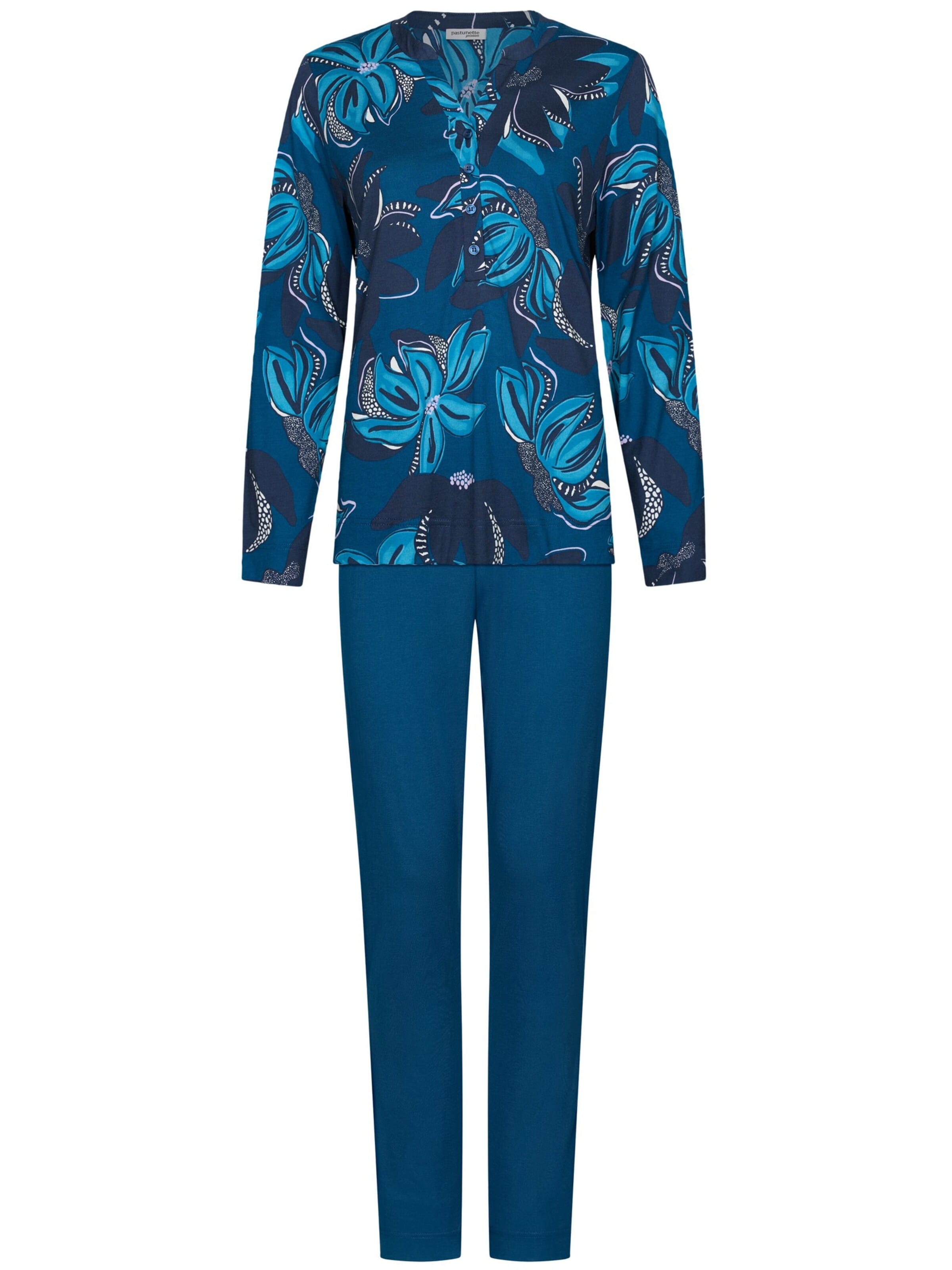 Pastunette Pyjama 'Premium - Blue Mirage'‌‌‌‌‌‌‌‌ in Blau