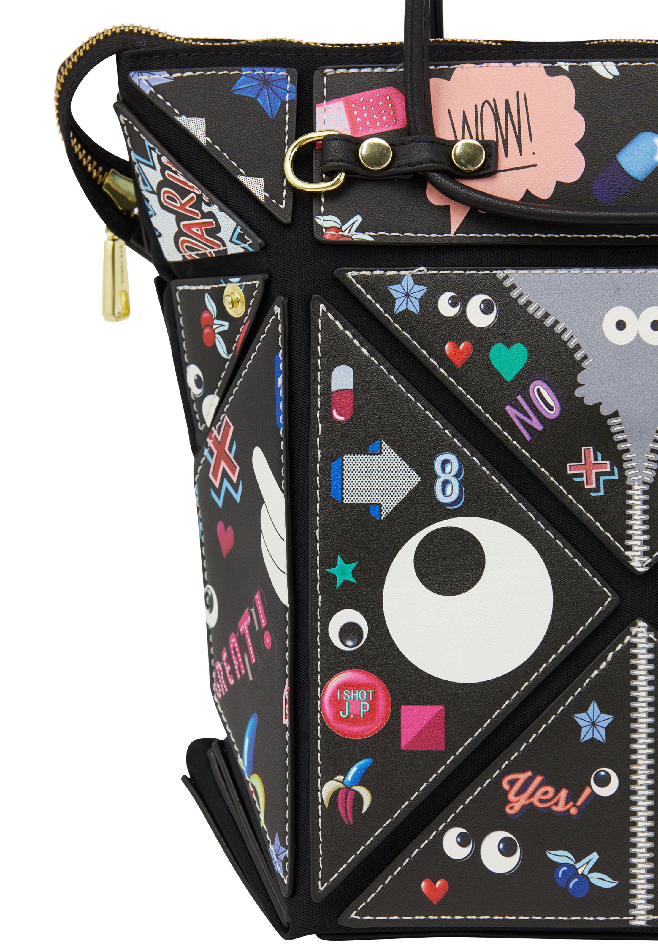 Geantă de umăr 'Pop Eyetheme' de la MYMO pe negru