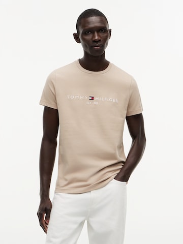 TOMMY HILFIGER Regular fit Shirt in Beige: voorkant