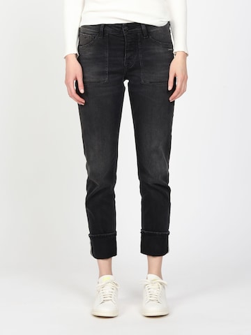 Gang Tapered Jeans '94NICA WORKER' in Zwart: voorkant