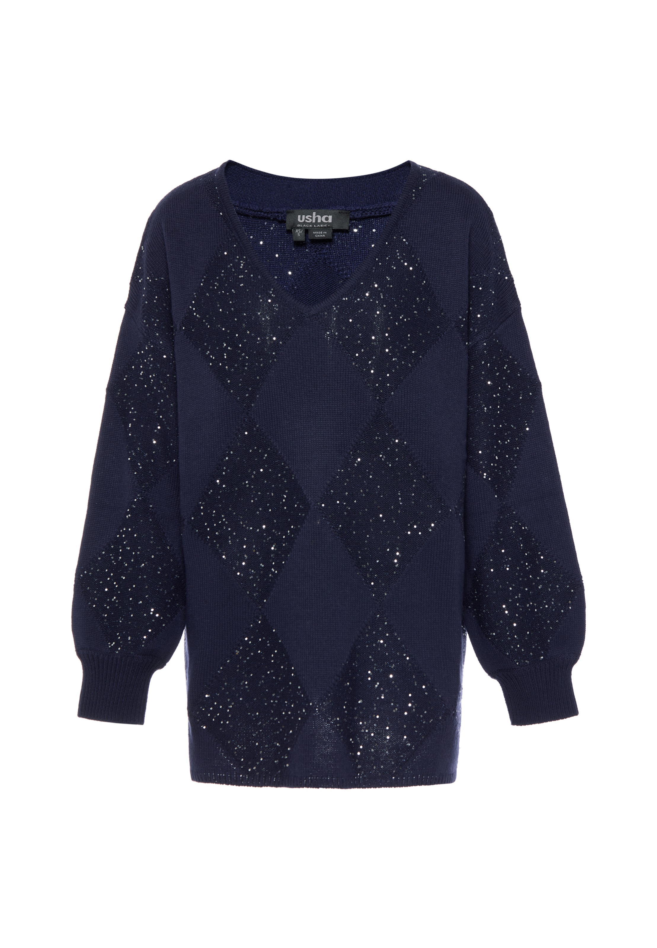Pull-over usha BLACK LABEL en bleu : devant