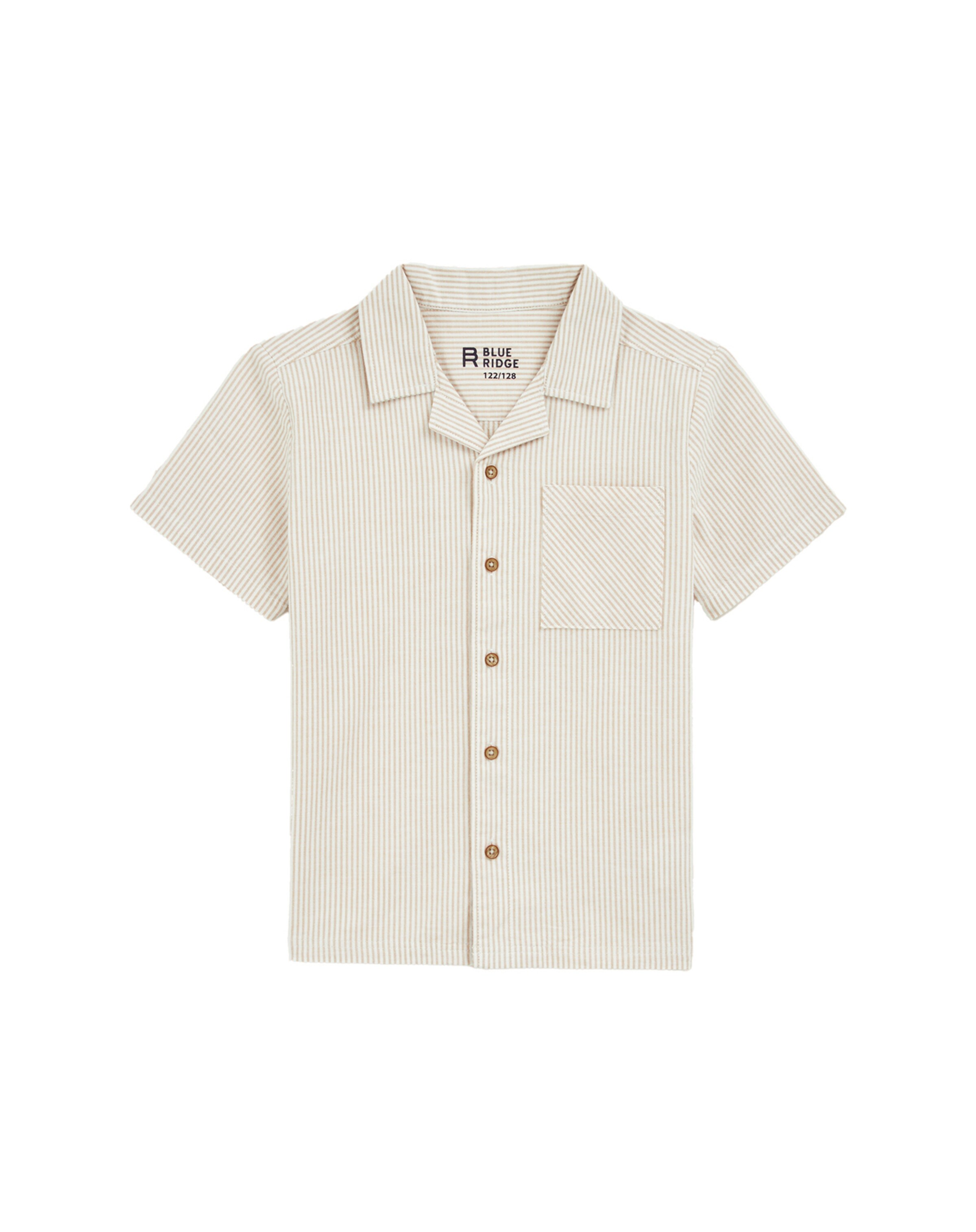 WE Fashion - Ajuste regular Camisa en beige: frente