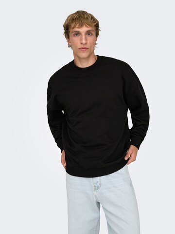 Only & Sons Sweatshirt 'ONSLucas' in Zwart
