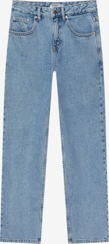 Pull&Bear Wide leg Jeans i blå: framsida