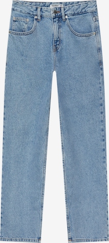 Pull&Bear Wide leg Jeans in Blauw: voorkant