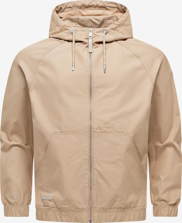 Veste mi-saison 'Roog' Ragwear en beige : devant