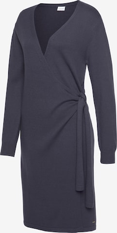 LASCANA Strickkleid in Grau