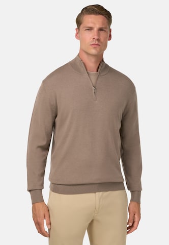 Boggi Milano Sweater 'Merino' in Brown: front