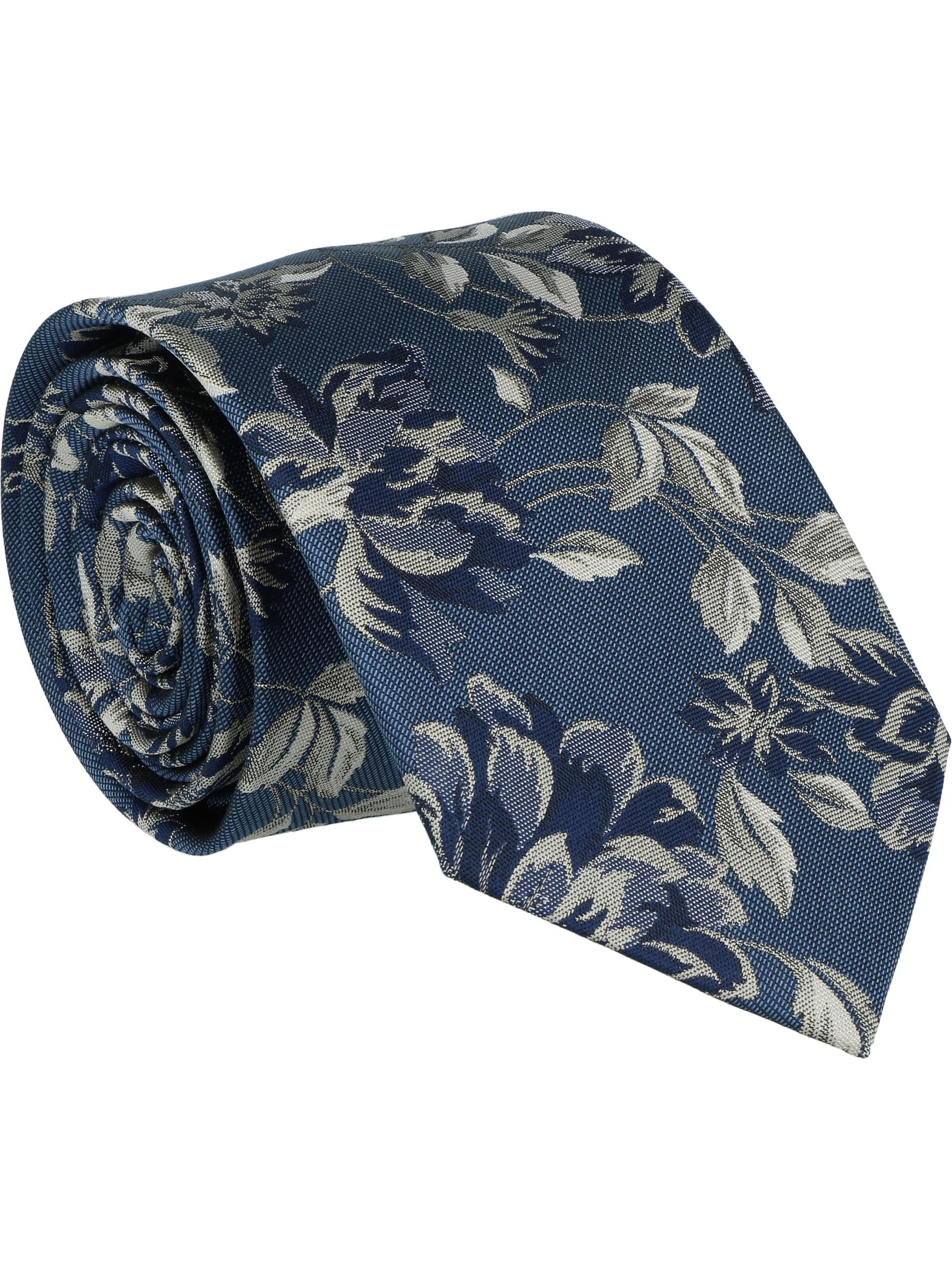 WILLEN Tie 'Floral / Uni' in Blue