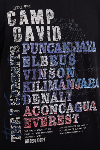 CAMP DAVID T-Shirt mit Wording Print in Schwarz