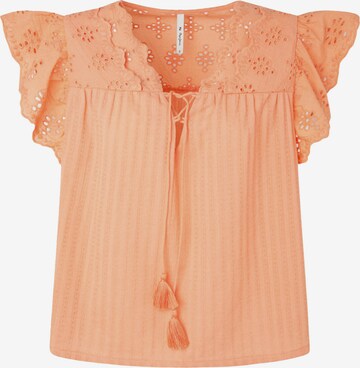 Pepe Jeans - Blusa 'Anaise' em laranja: frente