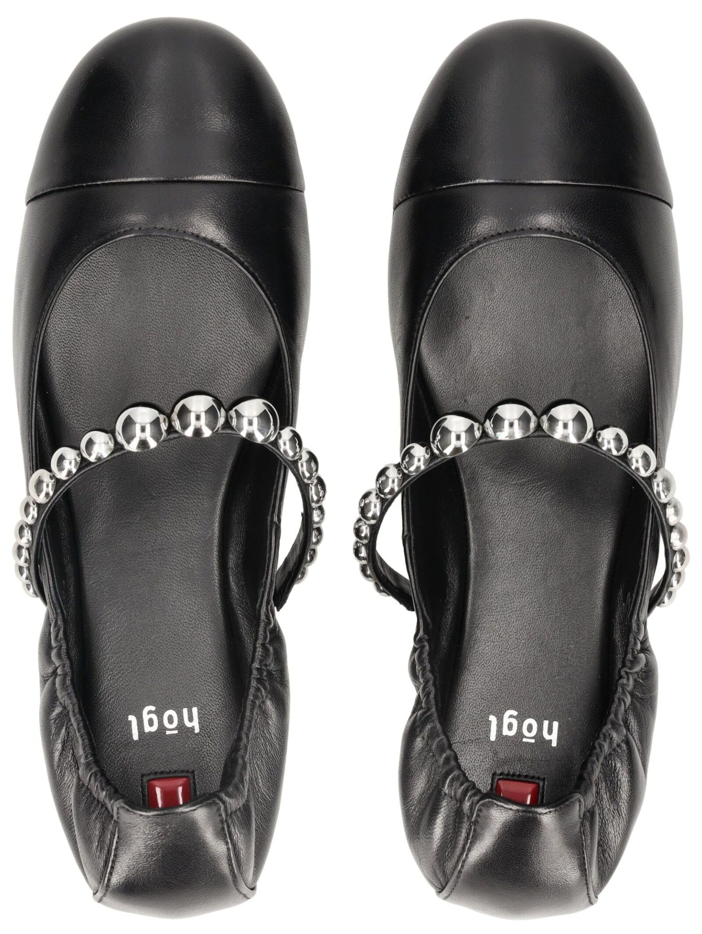 Högl Ballerina met riempjes in Zwart