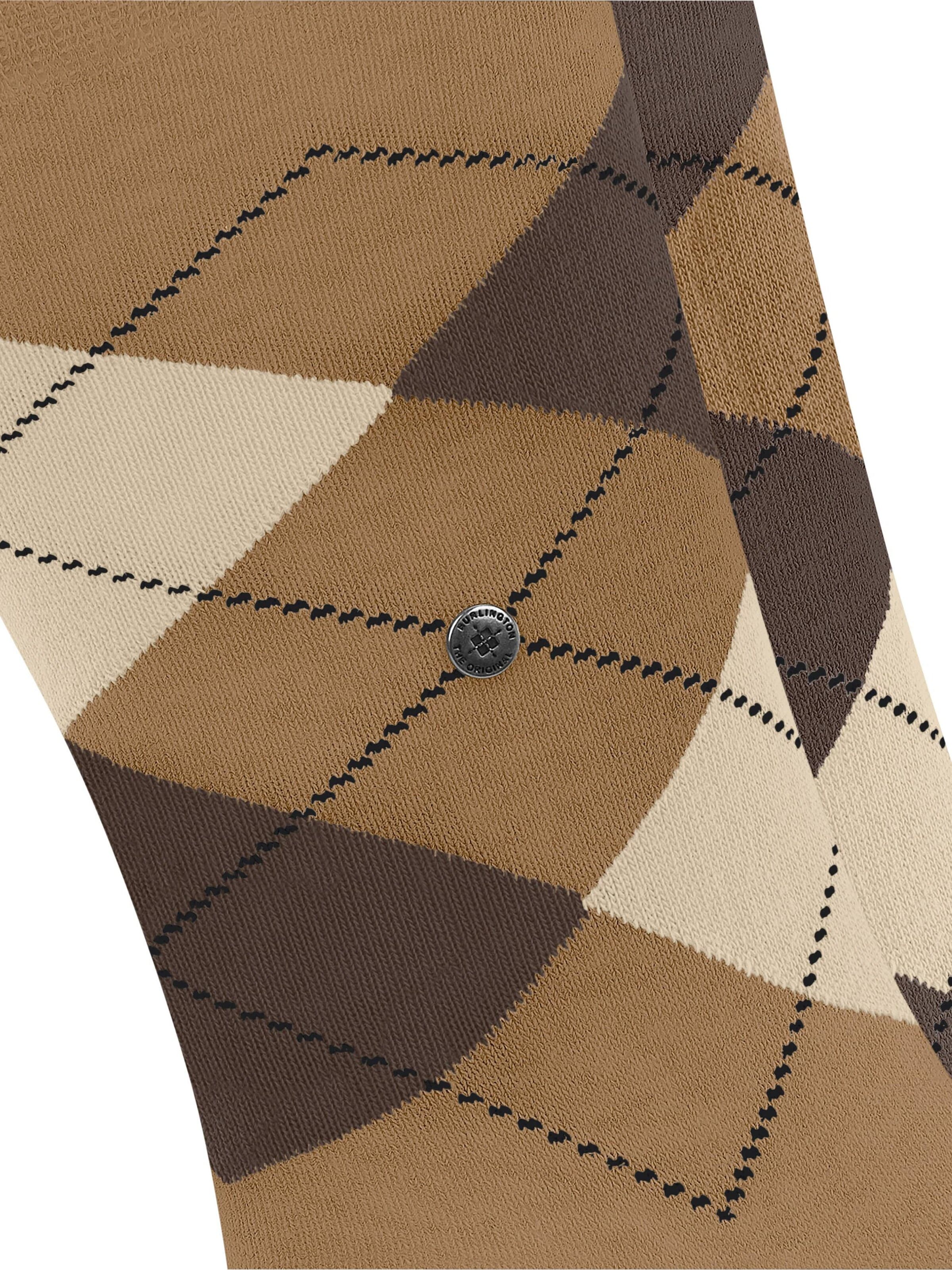 BURLINGTON Socks 'Everyday Argyle' in Brown