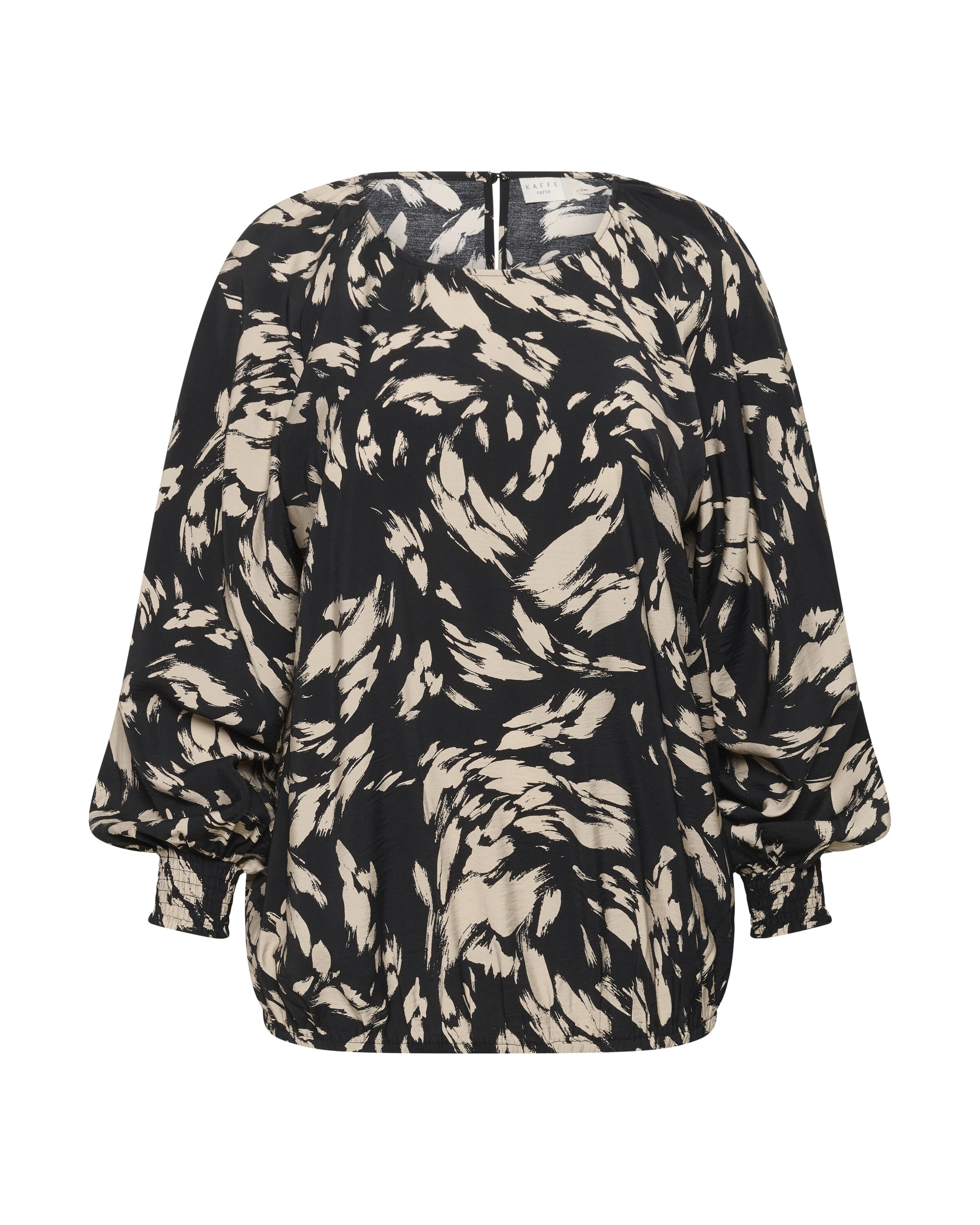 KAFFE CURVE Bluse 'Olla' i sort: forside