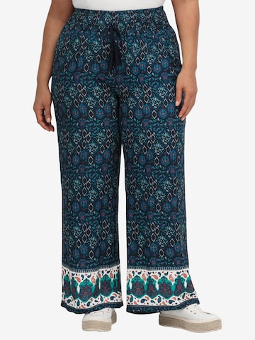 SHEEGO Wide leg Pants in Blue: front