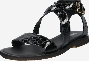 ANGULUS Strap sandal in Black: front