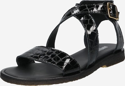 Sandale cu baretă ANGULUS pe negru, Vizualizare produs