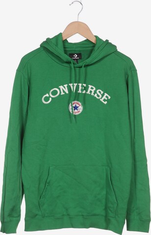 CONVERSE Sweatshirt & Zip-Up Hoodie in L in Green: front