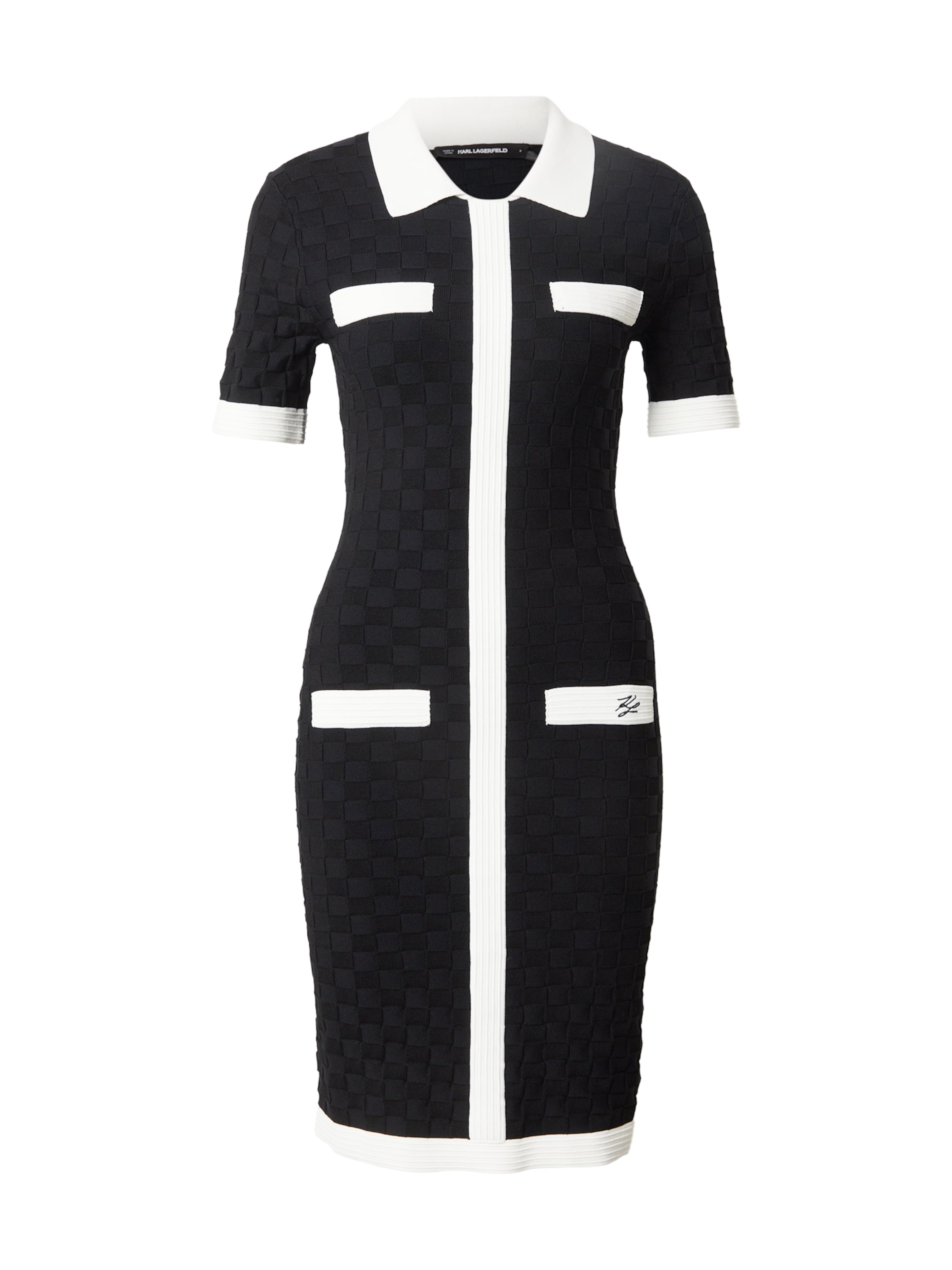 Karl LagerfeldPletena haljina - crna boja: prednji dio