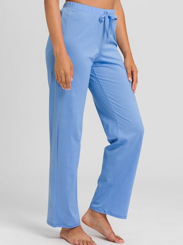Hanro Loose fit Pants ' Cotton Deluxe ' in Blue: front