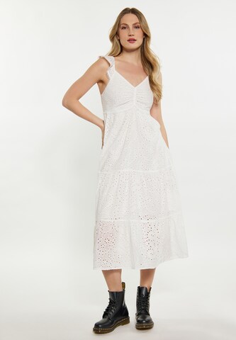 DreiMaster Vintage Summer Dress in White: front