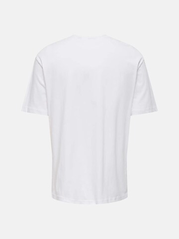 Only & Sons Shirt 'ONLY & SONS ONSALEX PASSA RLX SS TEE T-SHIRT' in White