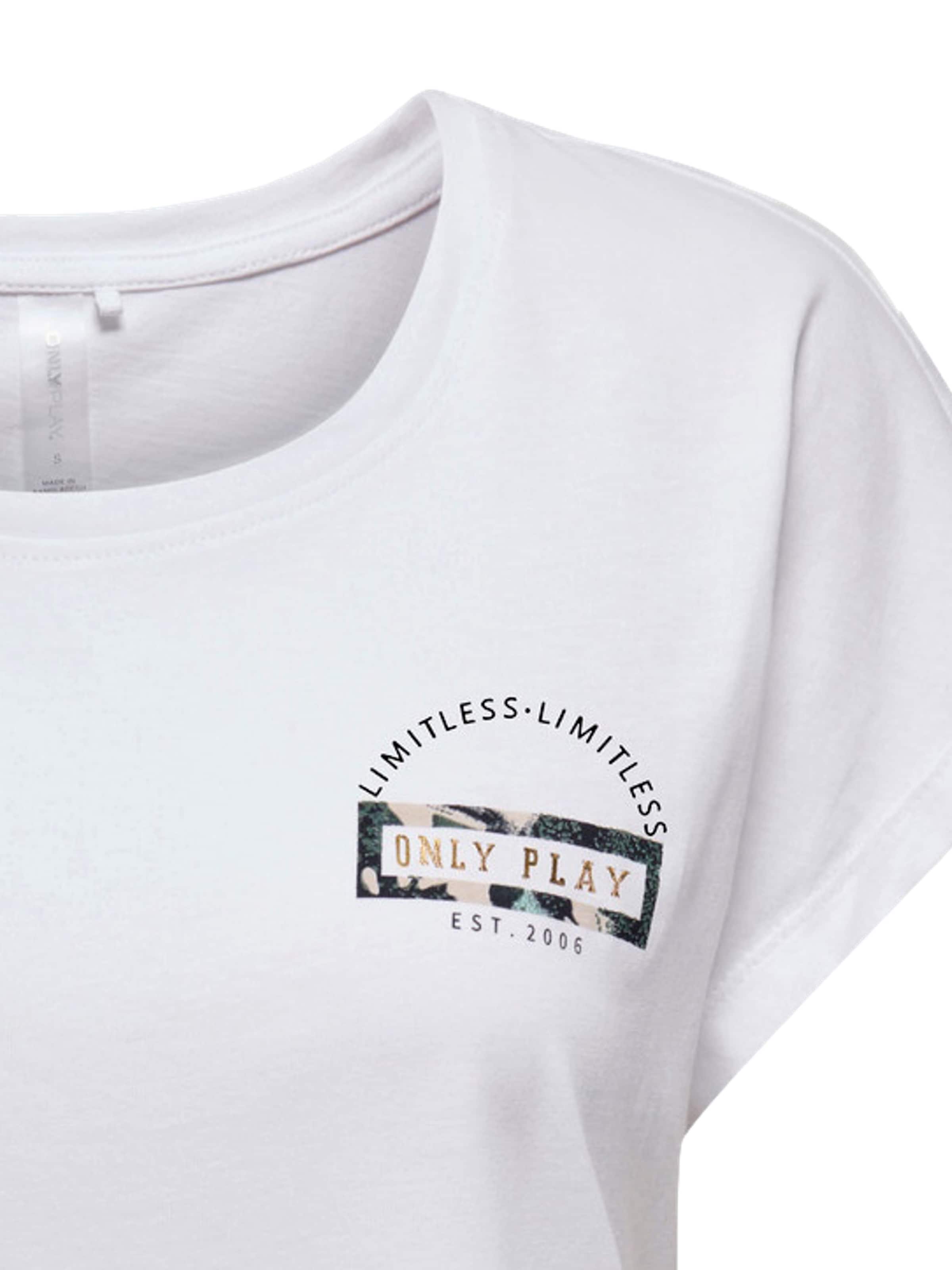 Maglietta 'AUB-Save Life' di ONLY PLAY in bianco