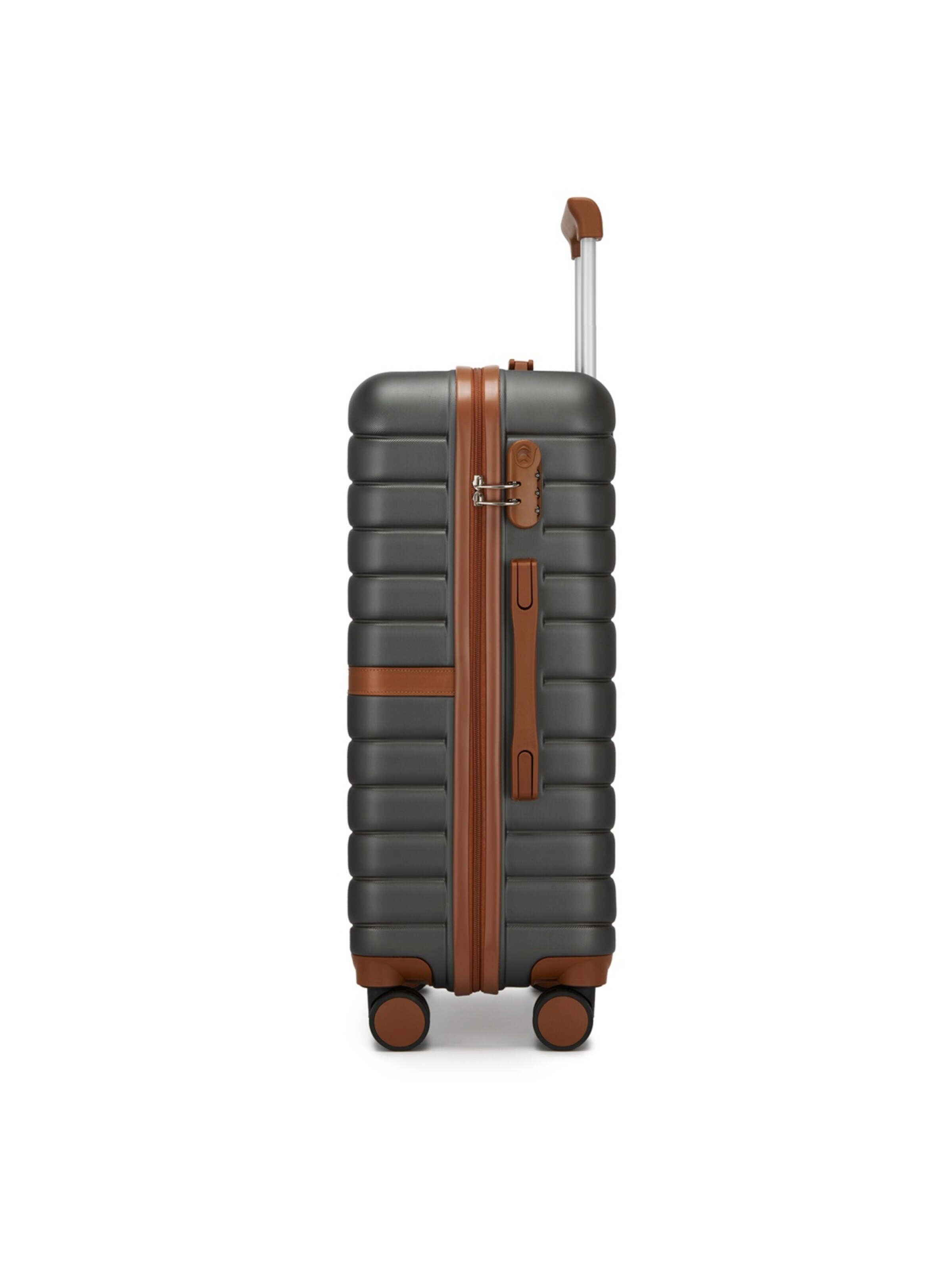 Kono Suitcase '28 Zoll Hartschalen-Trolley aus ABS und PC, Reisekoffer mit den Maßen 50,50 × 29,00 × 76,50 cm für Langreisen' in Brown