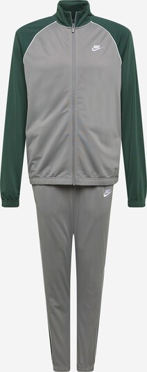 Nike Sportswear Jogginganzug in grau / dunkelgrün / weiß, Produktansicht