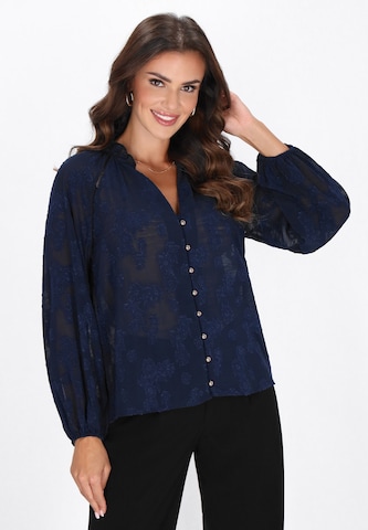 faina - Blusa en azul: frente