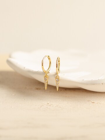 Hey Happiness Oorbellen 'Spike Huggie' in Goud