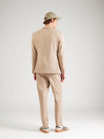 Coupe slim Costume 'SLHNEIL' SELECTED en beige : derrière