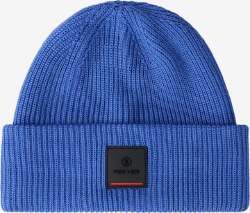Bogner Fire + Ice Mütze ' Tarek ' in Blau: Vorderseite