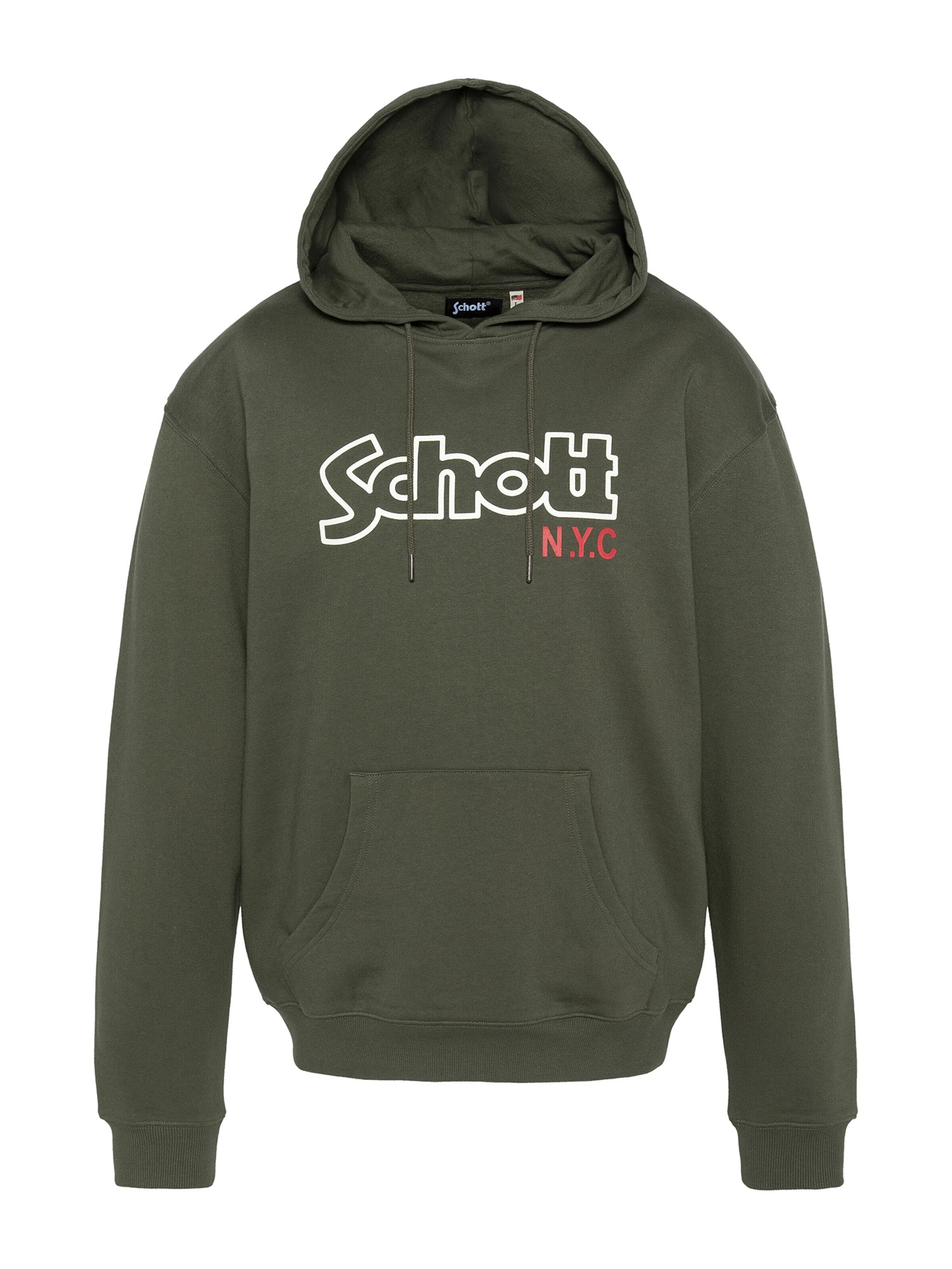 Sweat-shirt Schott NYC en vert : devant